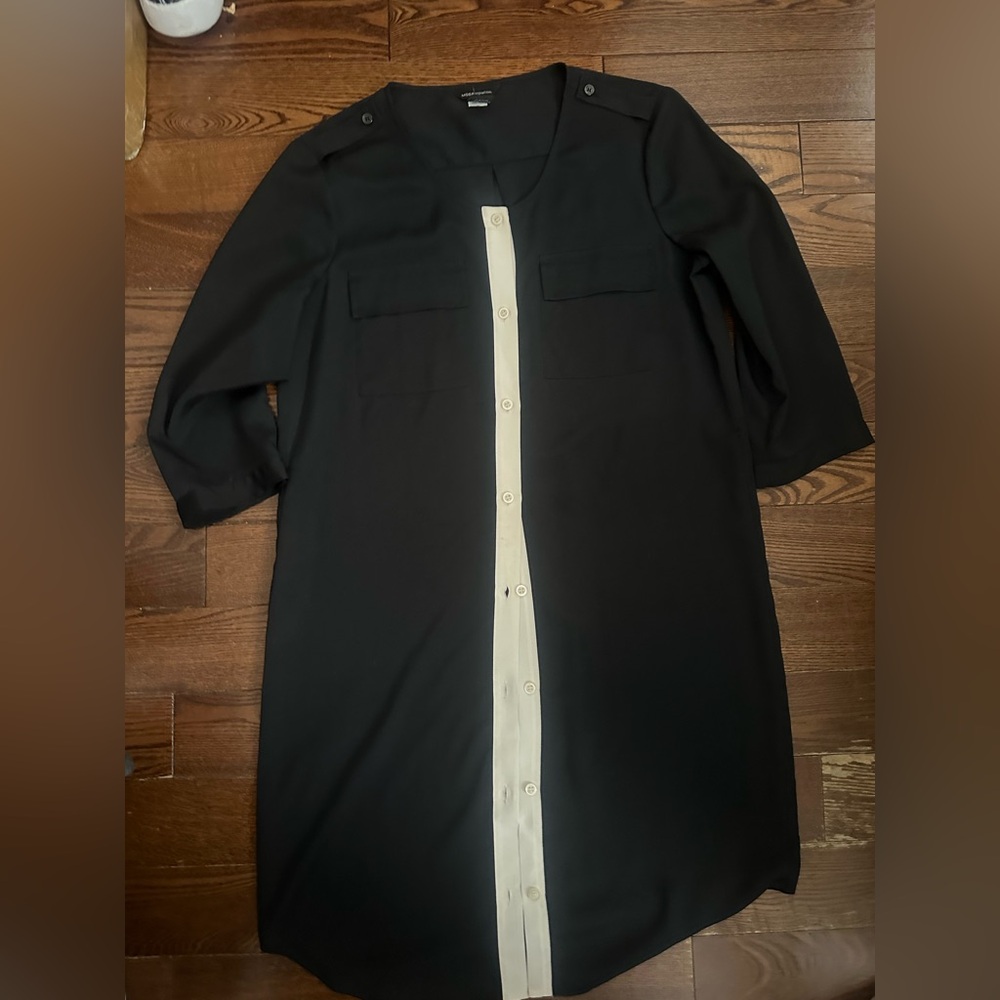 Moda International Black and Cream Blouse